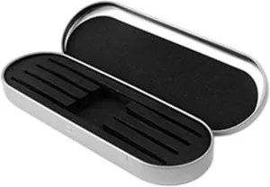 Eyelash Tweezers Storage Box for Salon, Holds 4 Tweezers, Compact & Portable, Silver