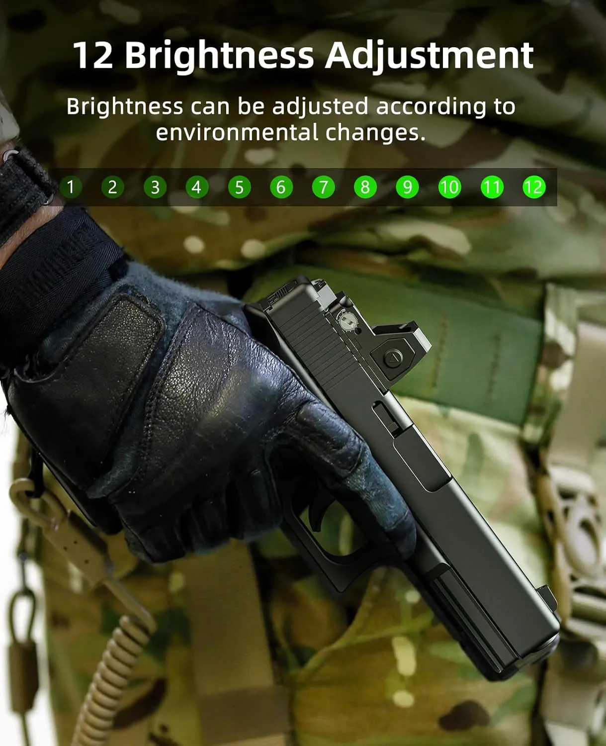EZshoot Red/Green Dot Sight Motion Awake Optic for Pistols, 2MOA Dot, 12 Brightness Adjustment Red/Green Dot Scope, Suitable for RMR, Open Reflex Optics with Adapter Plate for MOS and 21mm Picatinny