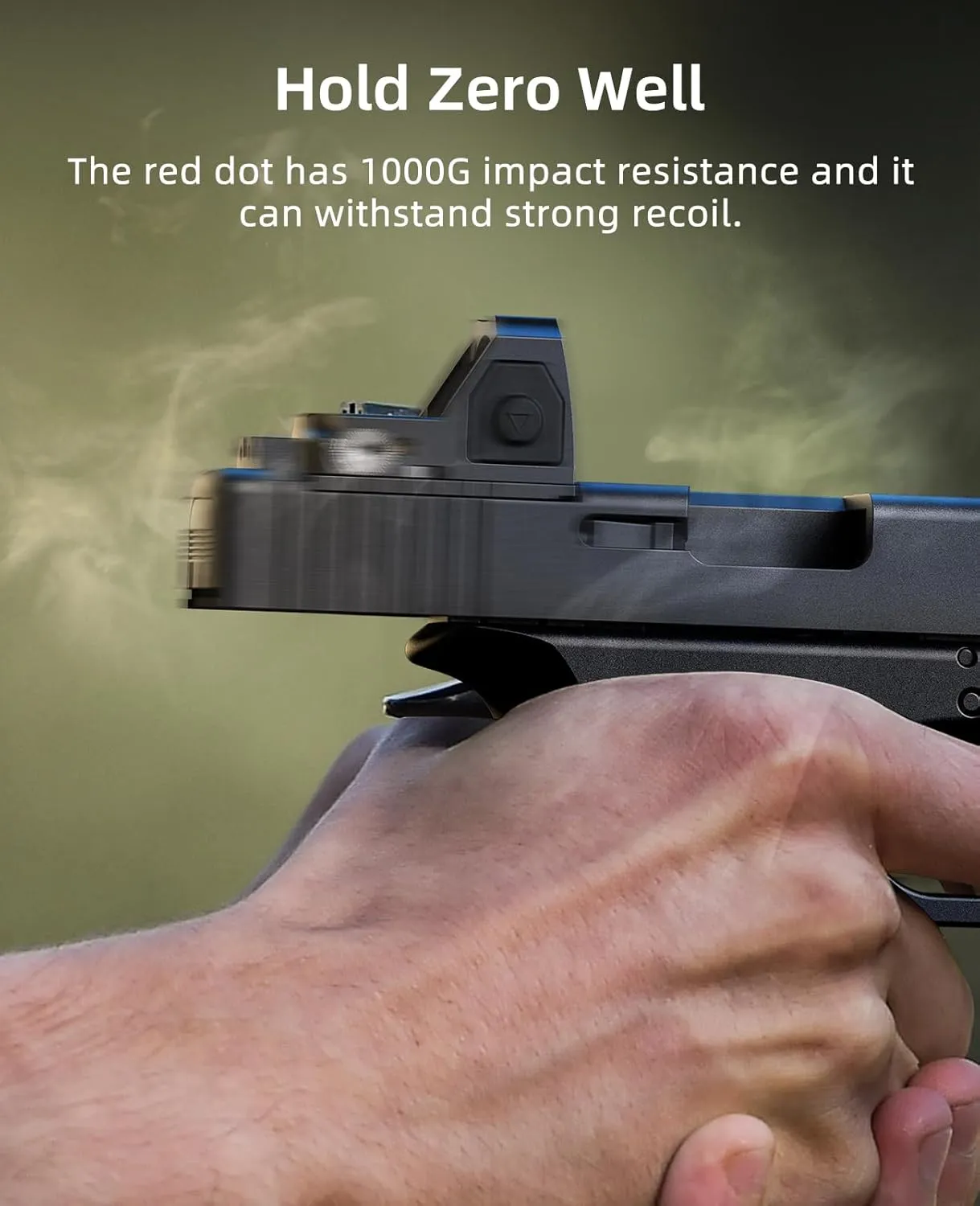 EZshoot Red/Green Dot Sight Motion Awake Optic for Pistols, 2MOA Dot, 12 Brightness Adjustment Red/Green Dot Scope, Suitable for RMR, Open Reflex Optics with Adapter Plate for MOS and 21mm Picatinny