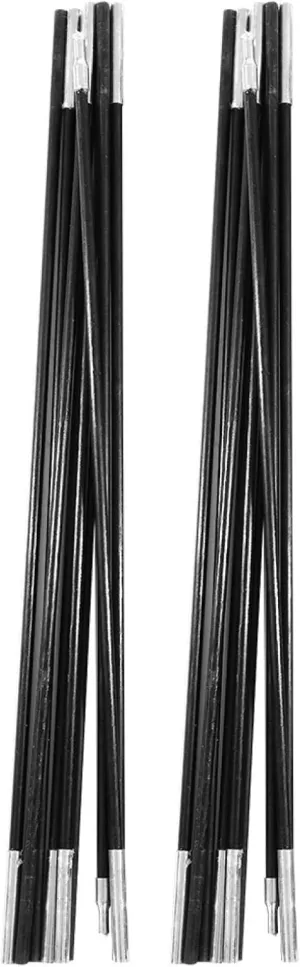 Fiberglass Tent Poles Replacement Kit - 2 Poles, 4.9M, Adjustable for Tarp & Awning Poles - Camping & Hiking