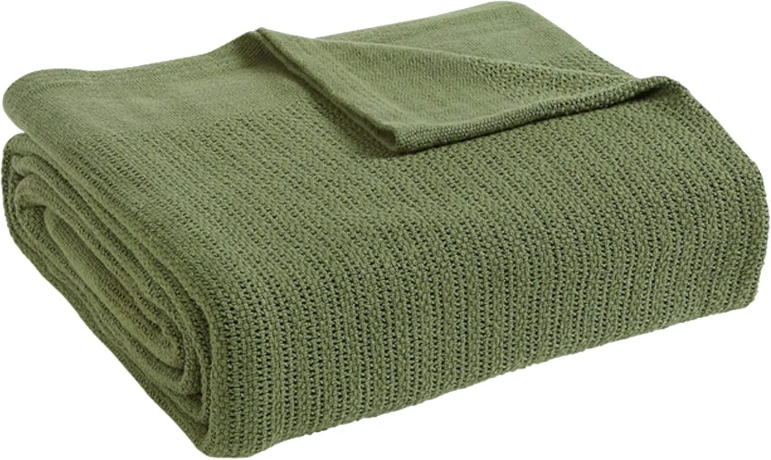 Fiesta - Queen Blanket, Soft Thermal Cotton Blanket (Full/Queen, Sage)