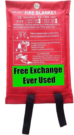 Fire Blanket for Home, Fiberglass Fire Suppression Blanket for Kitchen, Flame Retardant Protection and Heat Insulation Emergency Fireproof Safety Blankets for People (1, XL 70.9‘’x70.9'')