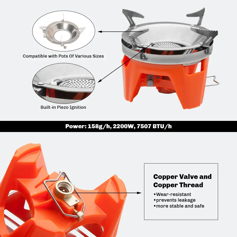 FIRE-MAPLE FMS-X2 Portable Cooking System – High-Efficiency Gas Stove for Camping & Hiking