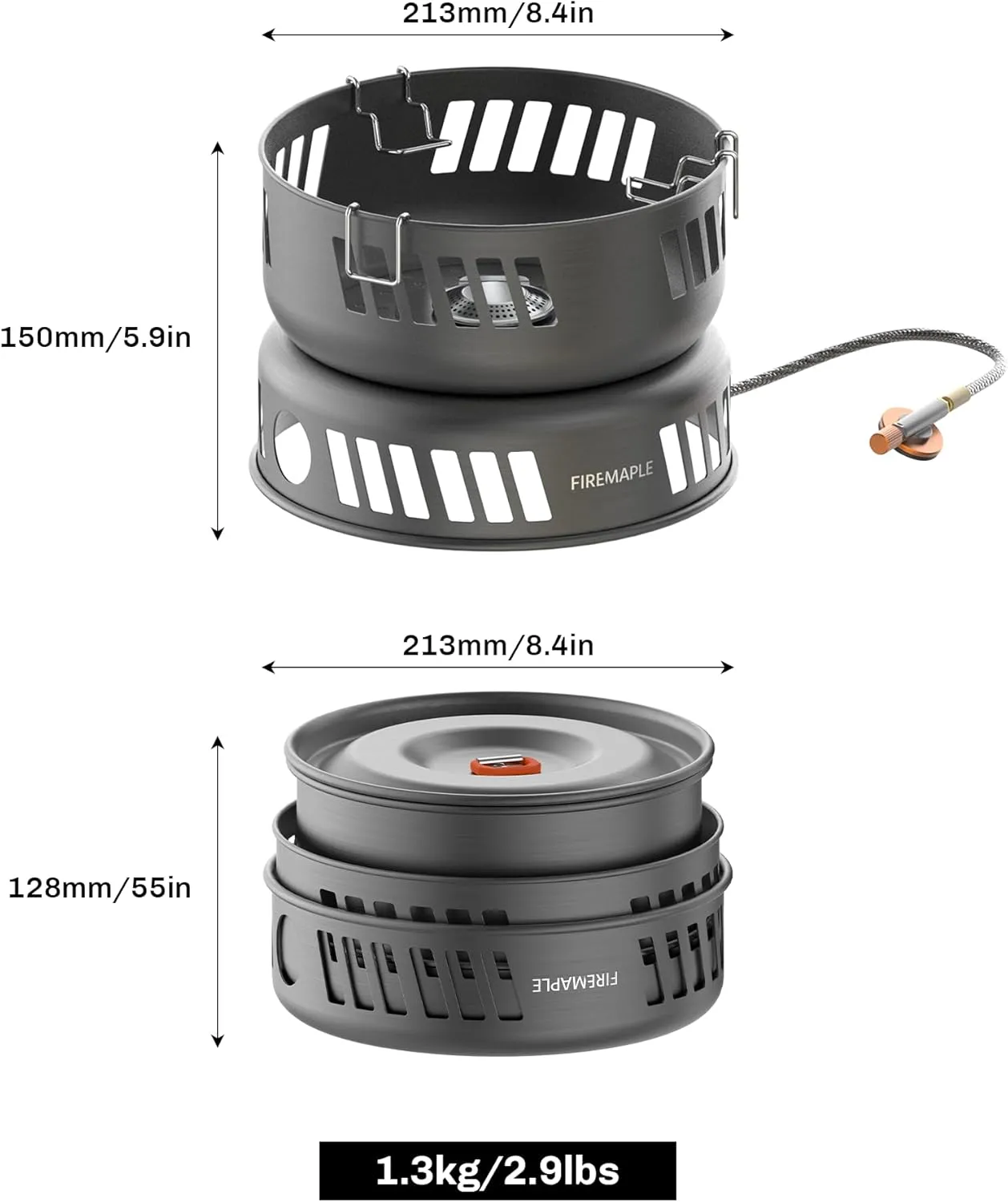 Fire Maple Versatile Outdoor Cooking Set w/Alcohol Stove Aluminum, Compact & Durable Camping Cookware Kit