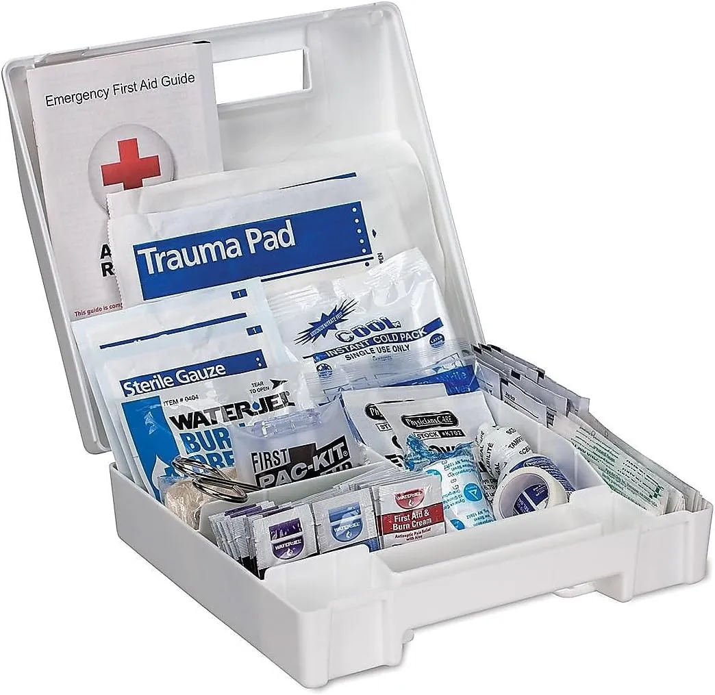First Aid Only 90562 ANSI A 2015 and OSHA Compliant First Aid Kit, 25-Person Emergency First Aid Kit for Business, Home, Car, and Construction Sites, 89 Pieces