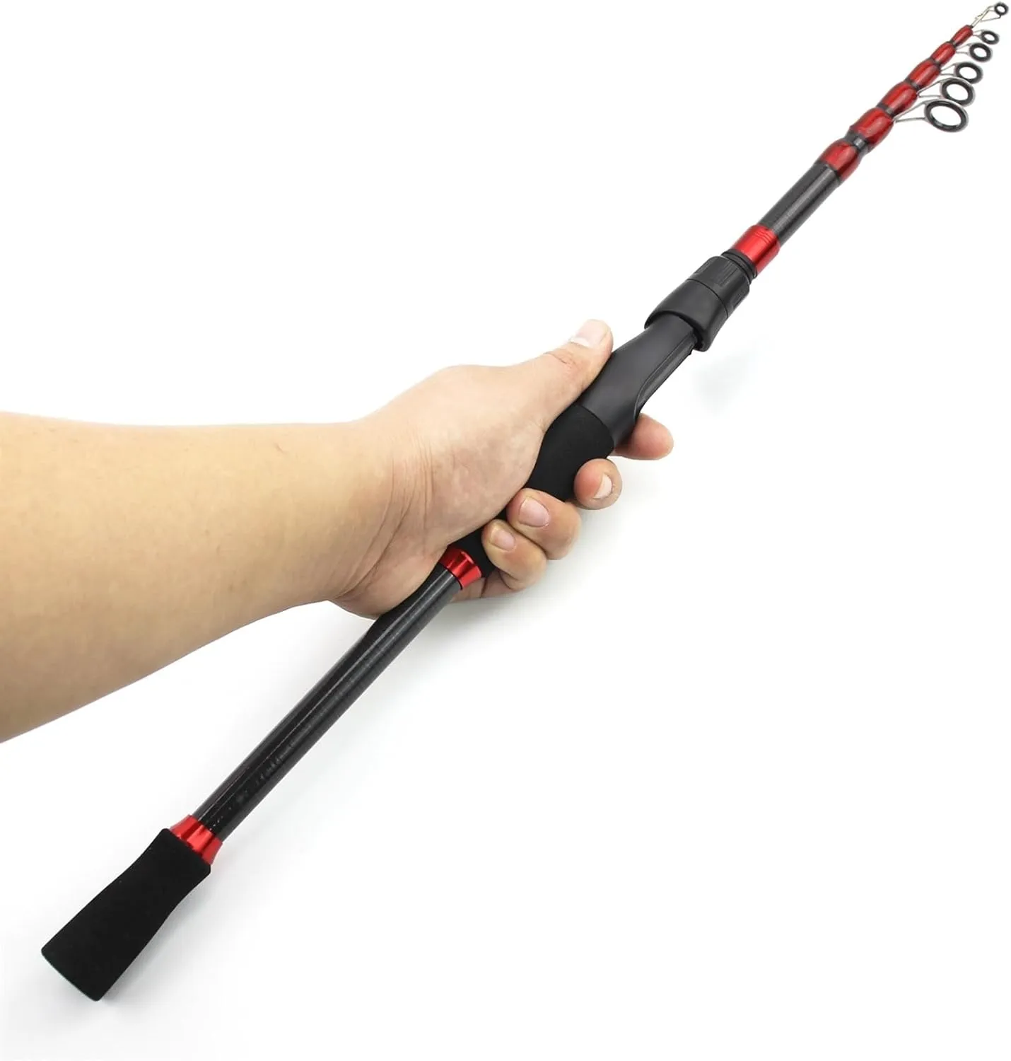 Fishing Poles 1.6m-2.7m Telescopic Fishing Rod Carbon Portable Spinning Casting Rod Lure Fishing Lure Weight 7-28g M Power Fast Rod Fishing Rod and Reel Combos ( Color : Casting Rod , Size : 1.8m )