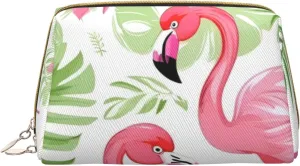 Floral Flamingo Botany Toiletry Pouch, Travel-Friendly Makeup Organizer For Makeup Brushes, Lipsticks