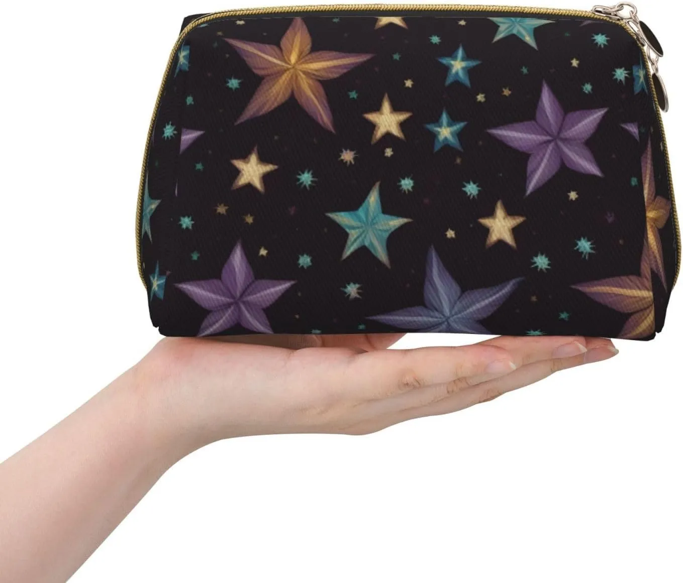 Flower Hummingbirds Toiletry Pouch, Travel-Friendly Makeup Organizer For Makeup Brushes, Lipsticks