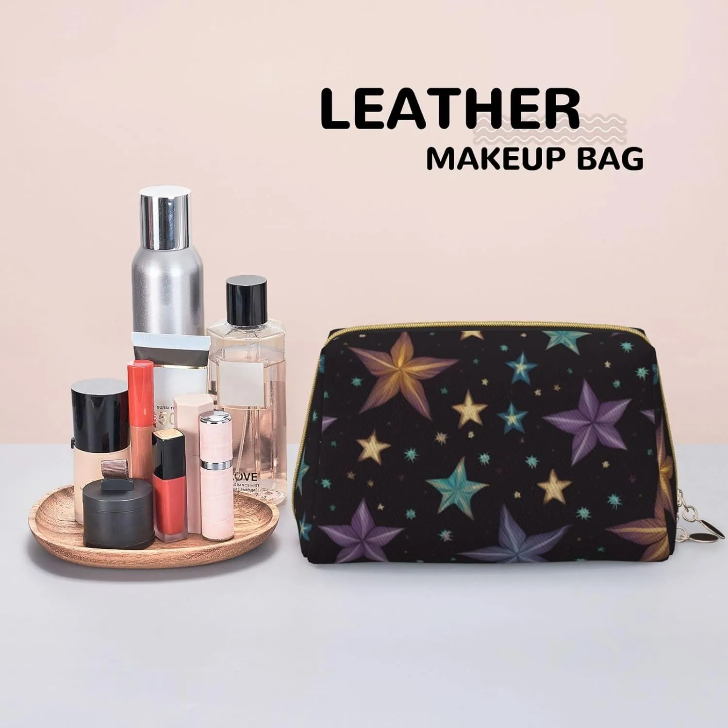 Flower Hummingbirds Toiletry Pouch, Travel-Friendly Makeup Organizer For Makeup Brushes, Lipsticks