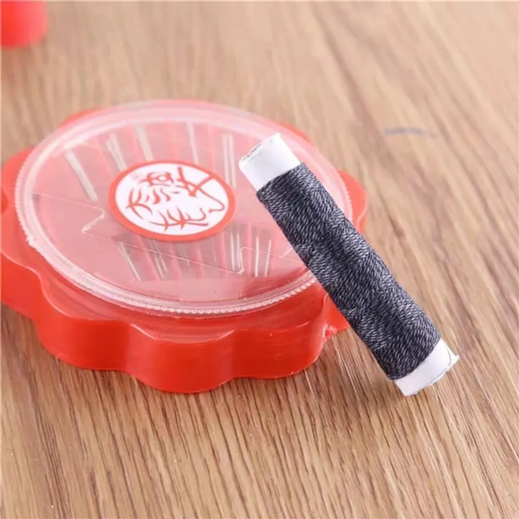 Flower Thread Box, Cloth Fabric Handy Needlework Tools, Thimble Buttons Mini Sewing Kit Organizer, Mini Sewing Kit Needle Threads Box