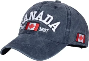Foetest Adjustable Cap Cotton Hat Baseball Cap Canada Cap Hat Flag Cap Casual Headwear Embroidery