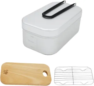 Foldable Handle Lunch Box for Hiking & Picnics Outdoor Tableware Lunch Pots Multiple Use Aluminum Alloy Cooking Pots