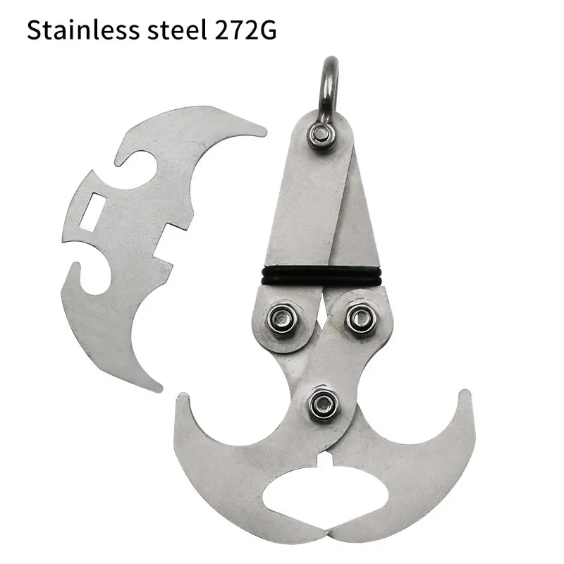 Folding Gravity Grab Hook Outdoor Rock Climbing Rescue Claw Survival Mountaineering Tool Multifunctional Stainless Steel/Iron