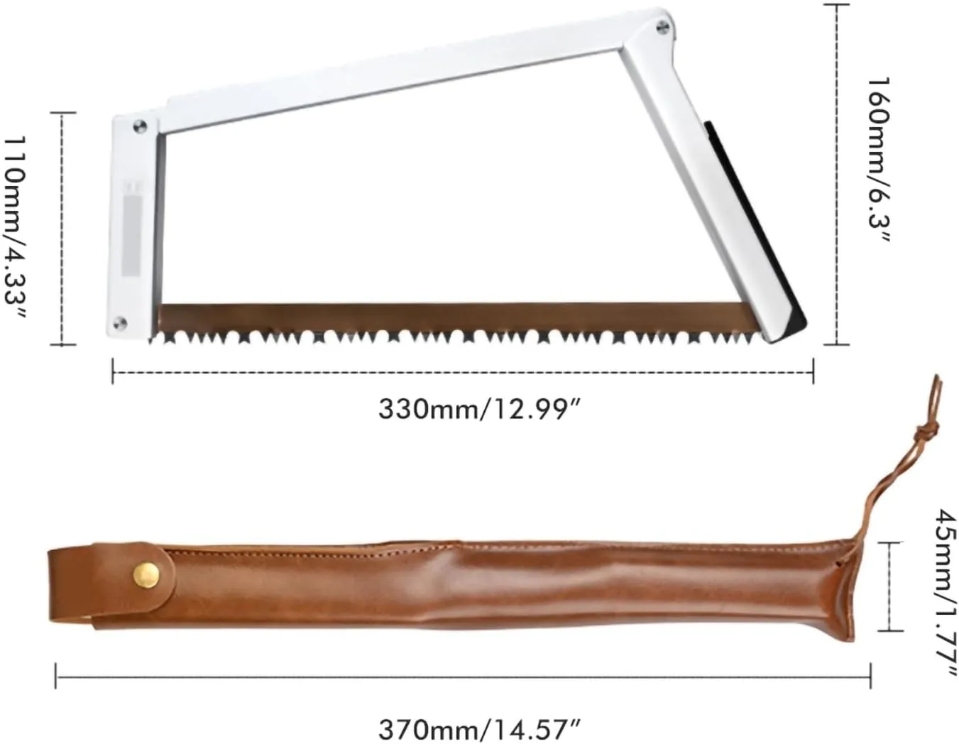 Folding Handsaw, High Manganese Steel   Aluminum Alloy   Nylon, Multifunctional Rectangular Saw for Outdoor Camping Survival Woodworking (silver)