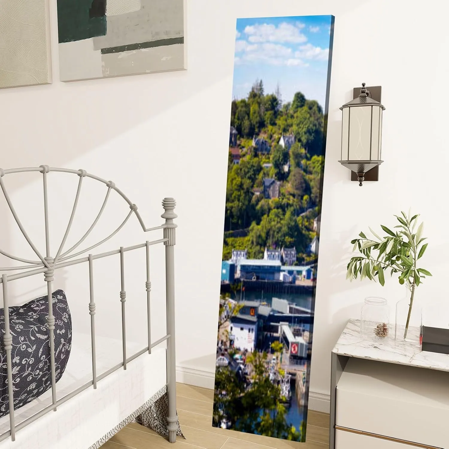 Folding Room Divider Wall Privacy Screen Holidays Scotland Panoramic View Oban west Coast Scotland Portable Partition Room Separator Panel for Home Office Bedroom 4 Panel