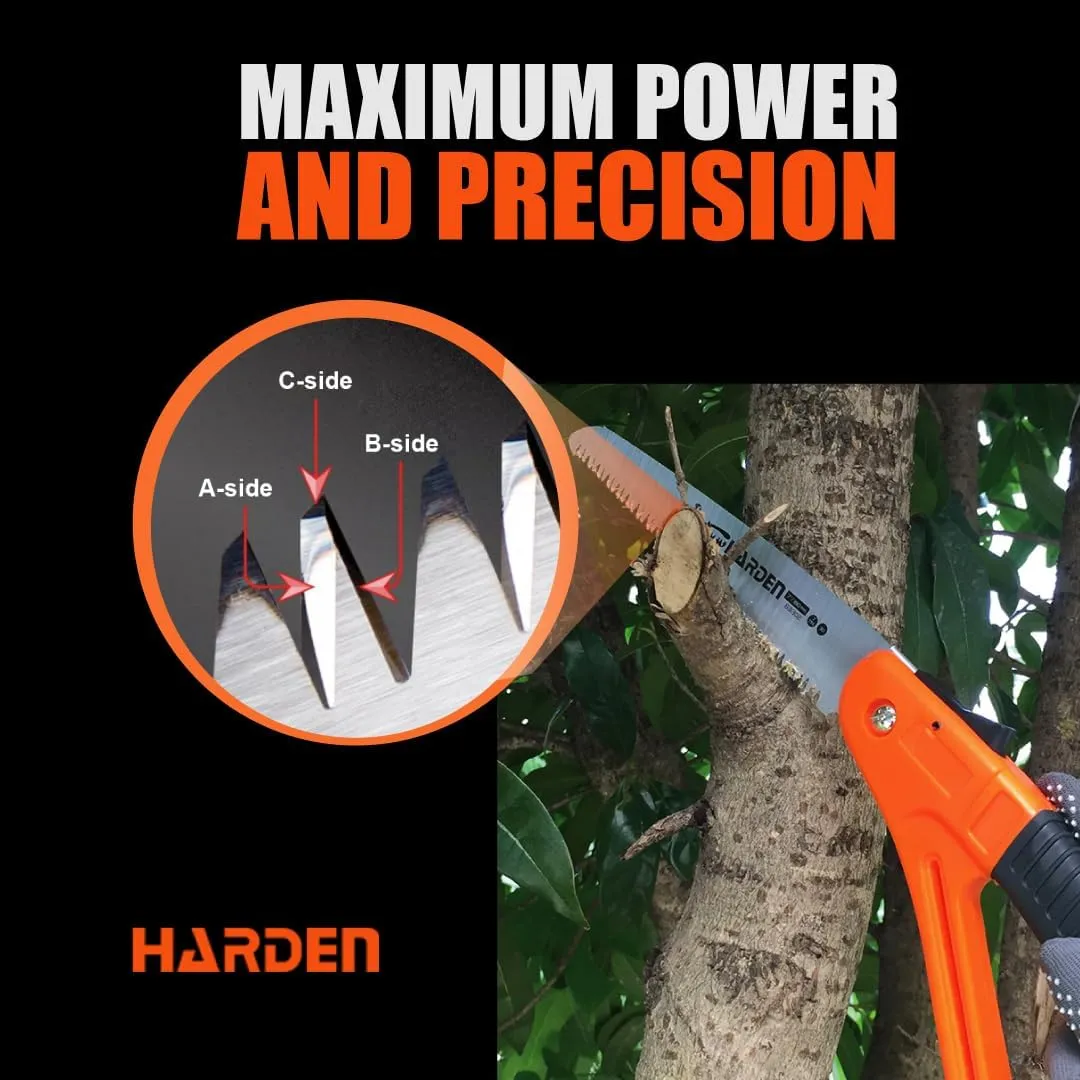 Folding Saw 7-Inch with Razor Tooth Blade – Hand Saw for Wood Cutting, Pruning, Camping, Gardening, and Hunting – Compact, Heavy-Duty Made with Hardened High Carbon Steel