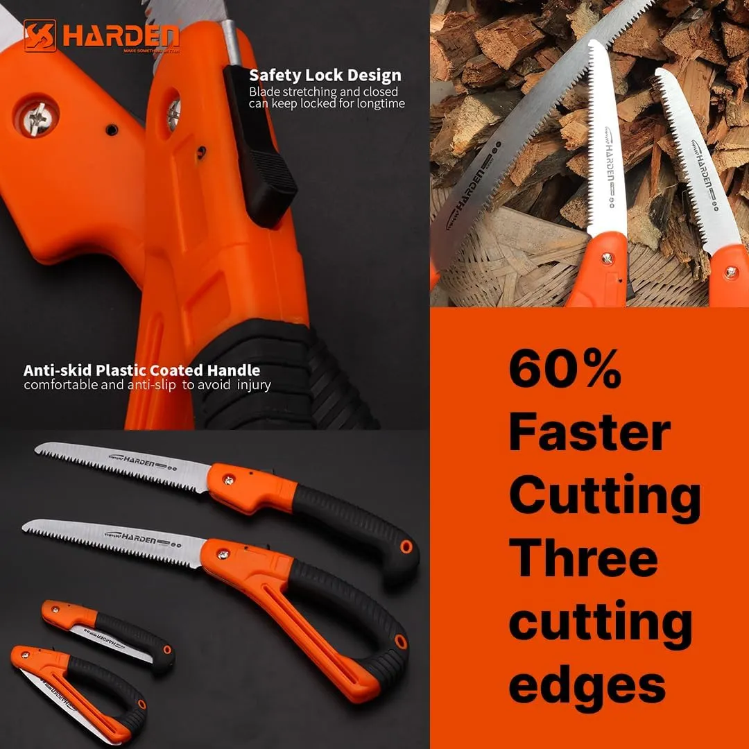 Folding Saw 7-Inch with Razor Tooth Blade – Hand Saw for Wood Cutting, Pruning, Camping, Gardening, and Hunting – Compact, Heavy-Duty Made with Hardened High Carbon Steel