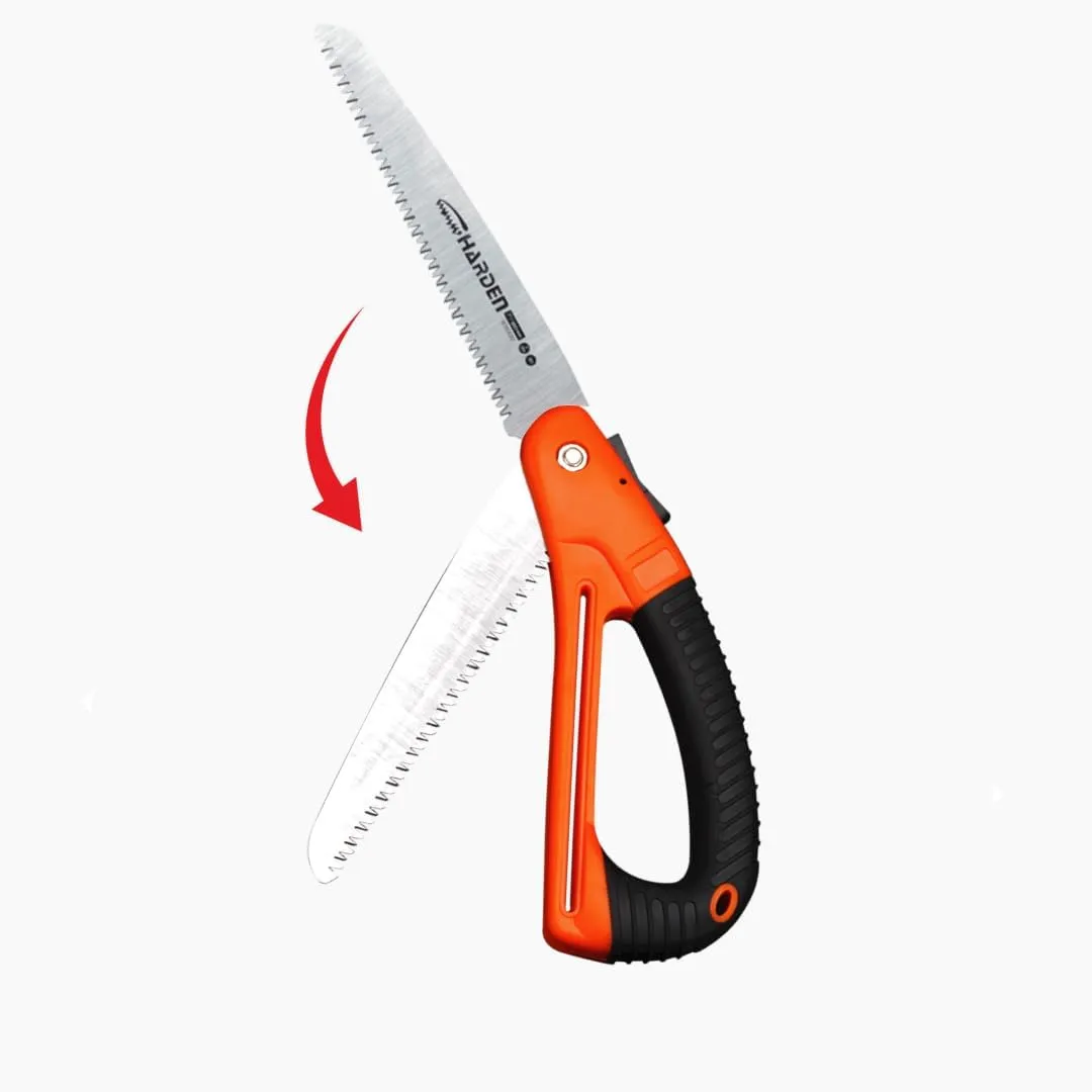 Folding Saw 7-Inch with Razor Tooth Blade – Hand Saw for Wood Cutting, Pruning, Camping, Gardening, and Hunting – Compact, Heavy-Duty Made with Hardened High Carbon Steel