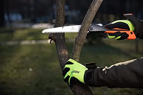 Folding Saw, 8 Inch Rugged Blade Hand Saw, Best for Camping, Gardening, Hunting | Cutting Wood, PVC, Bone, Pruning Saw with Ergonomic Non-Slip Handle