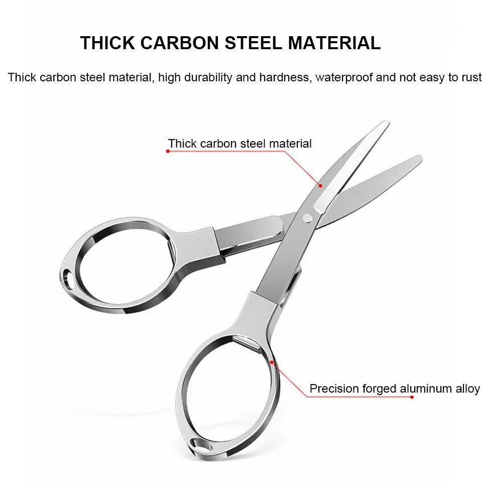 Folding Scissors Safe Portable Keychain Trip Scissors