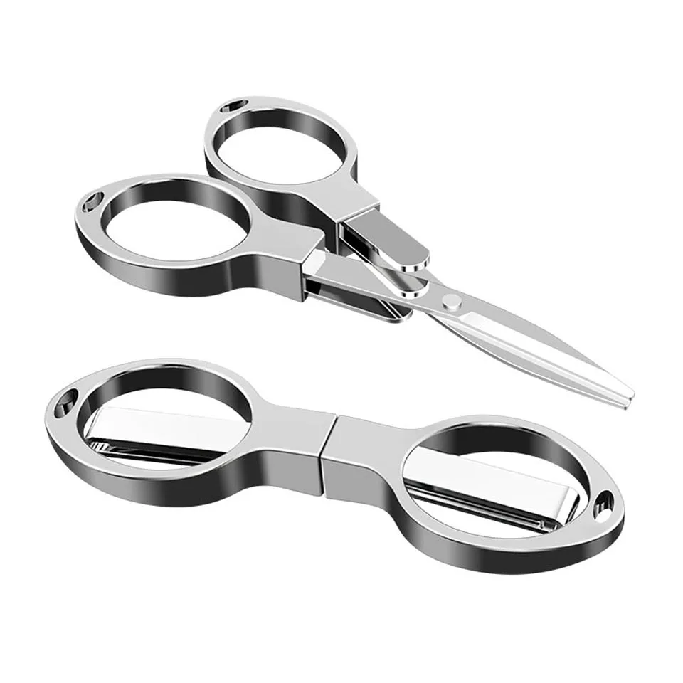 Folding Scissors Safe Portable Keychain Trip Scissors