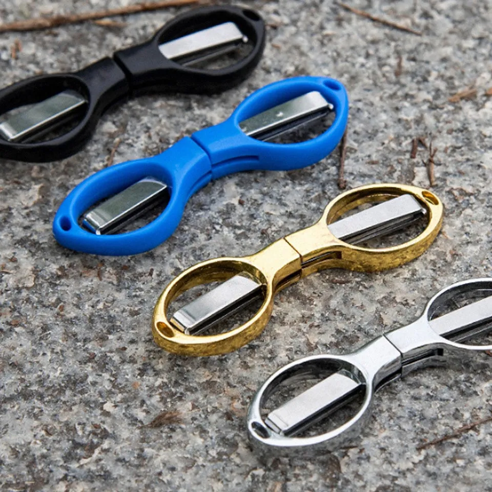 Folding Scissors Safe Portable Keychain Trip Scissors