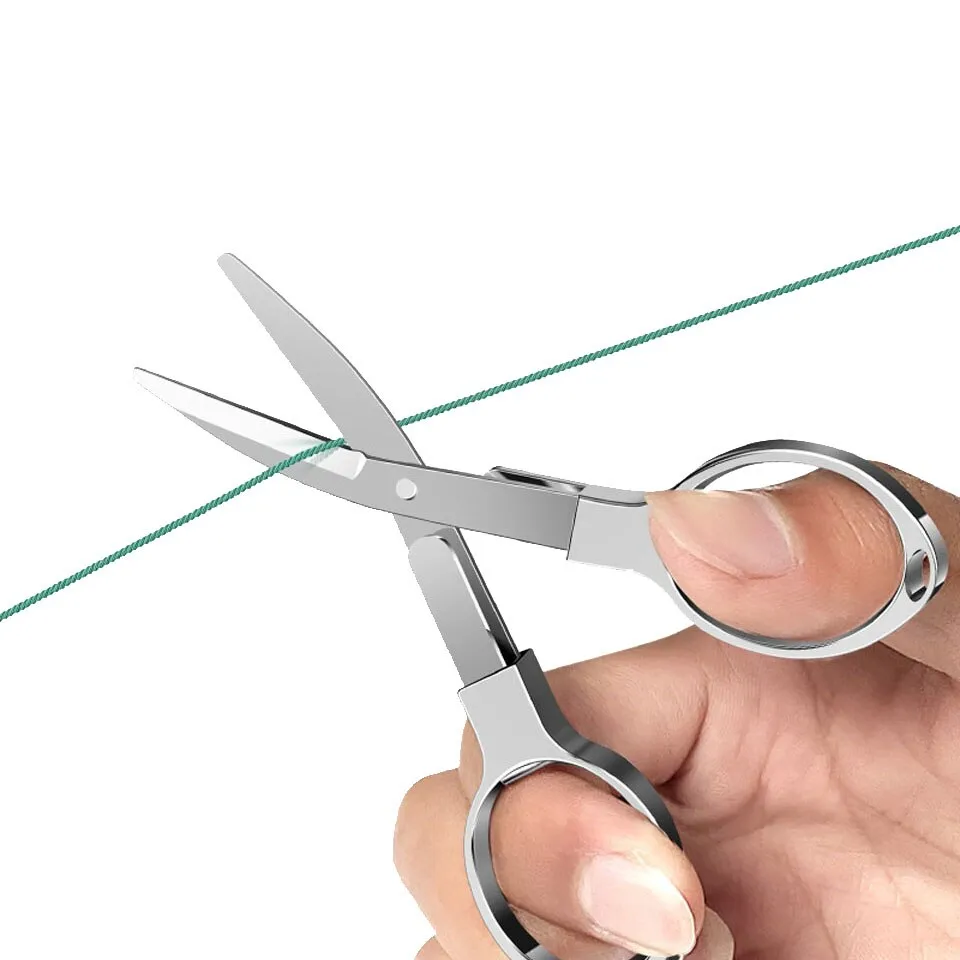 Folding Scissors Safe Portable Keychain Trip Scissors