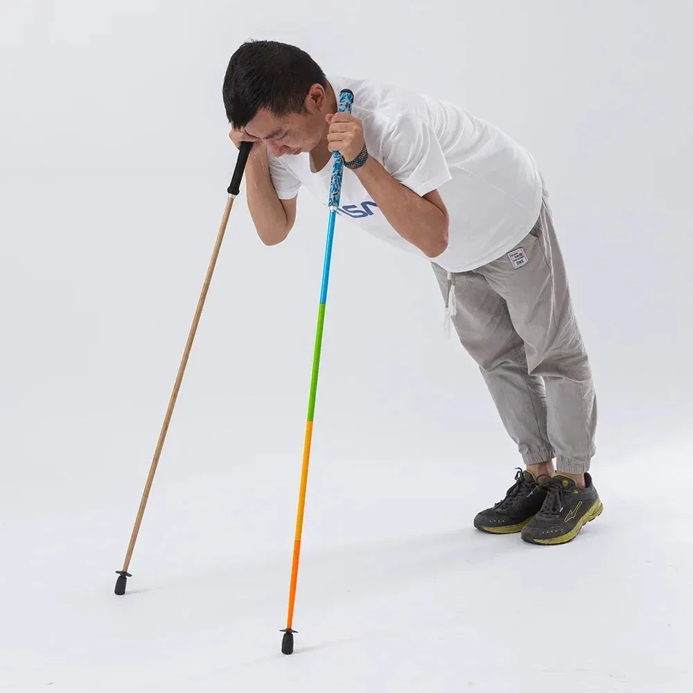 Folding Ultra-Light Carbon Fiber Hiking Poles: 5-Section Trekking Sticks
