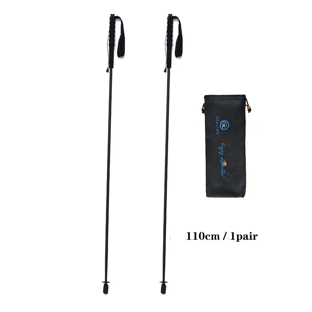 Folding Ultra-Light Carbon Fiber Hiking Poles: 5-Section Trekking Sticks