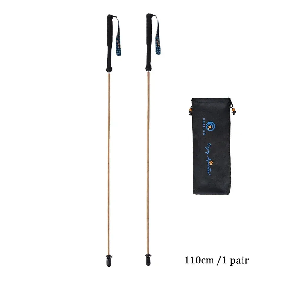 Folding Ultra-Light Carbon Fiber Hiking Poles: 5-Section Trekking Sticks