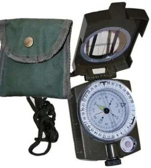 for Prismatic Hand-Held Hunting Camo Military Metal Camping Survival Compass Pocket