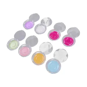 FRCOLOR Eyelash Band 8pcs Round False Eyelash Case Faux Lashes Compact Storage Box