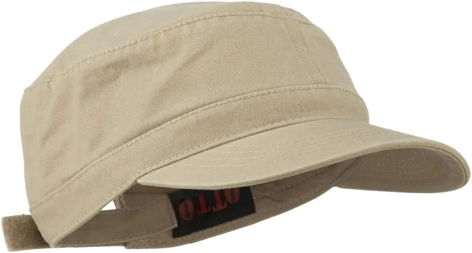 Garment Washed Adjustable Army Cap