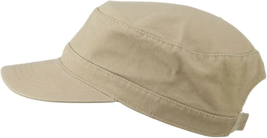 Garment Washed Adjustable Army Cap