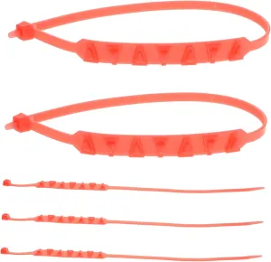 Gatuida 5pcs Reusable Motorcycle Snow Chains Heavy Duty Zip Tie for Winter Safety Universal Emergency Adjustable Anti Skid Tire Chains for Snow Ice Sand and Mud Red
