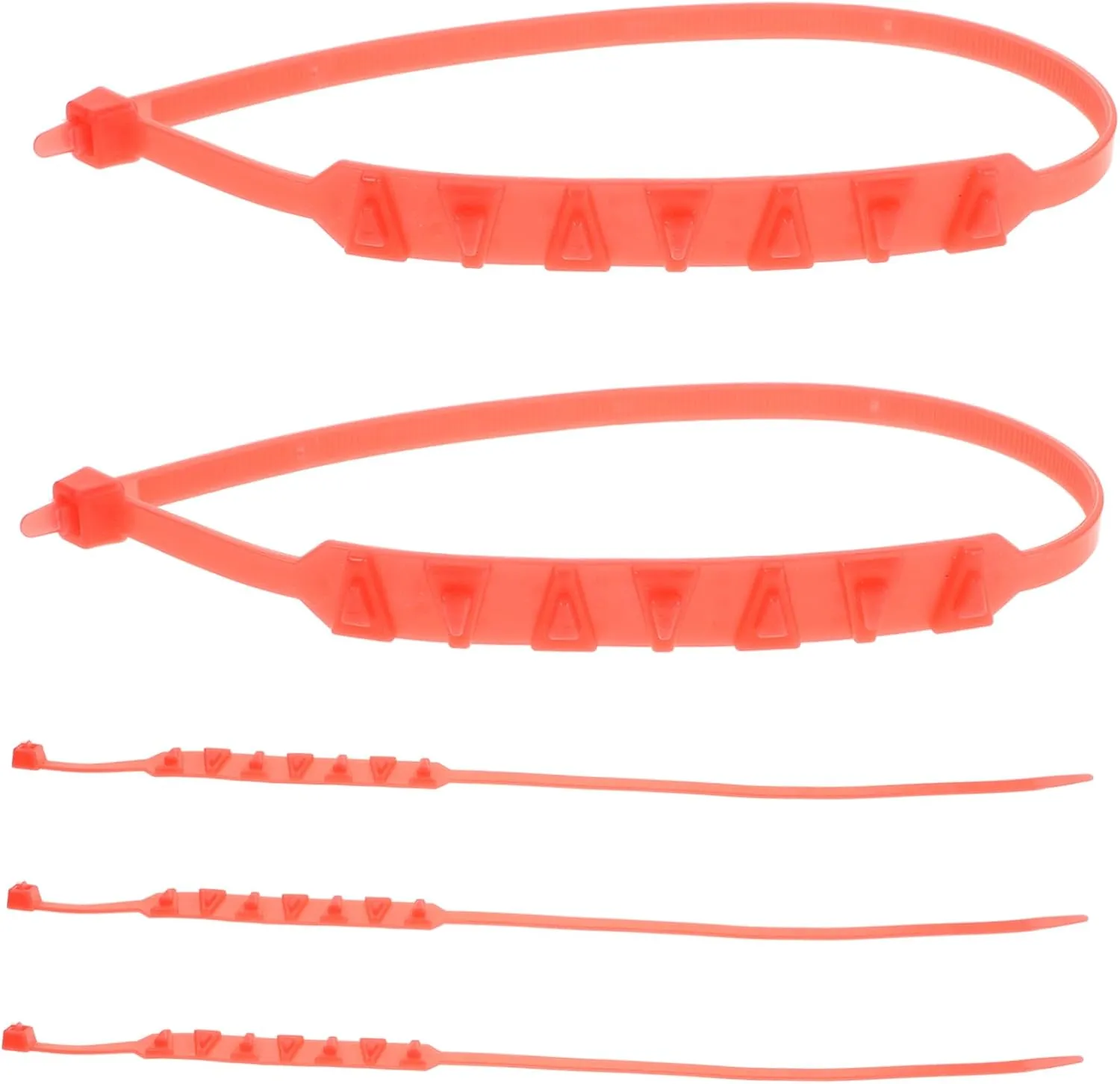 Gatuida 5pcs Reusable Motorcycle Snow Chains Heavy Duty Zip Tie for Winter Safety Universal Emergency Adjustable Anti Skid Tire Chains for Snow Ice Sand and Mud Red