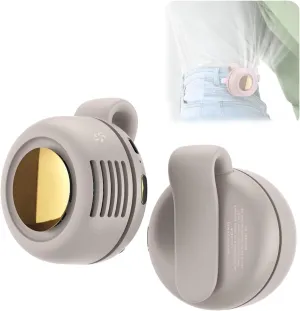 Gaukomzs Portable Mini Bladeless Fan, 3-Speed Clip-on Fan for Shirt and Waist, White