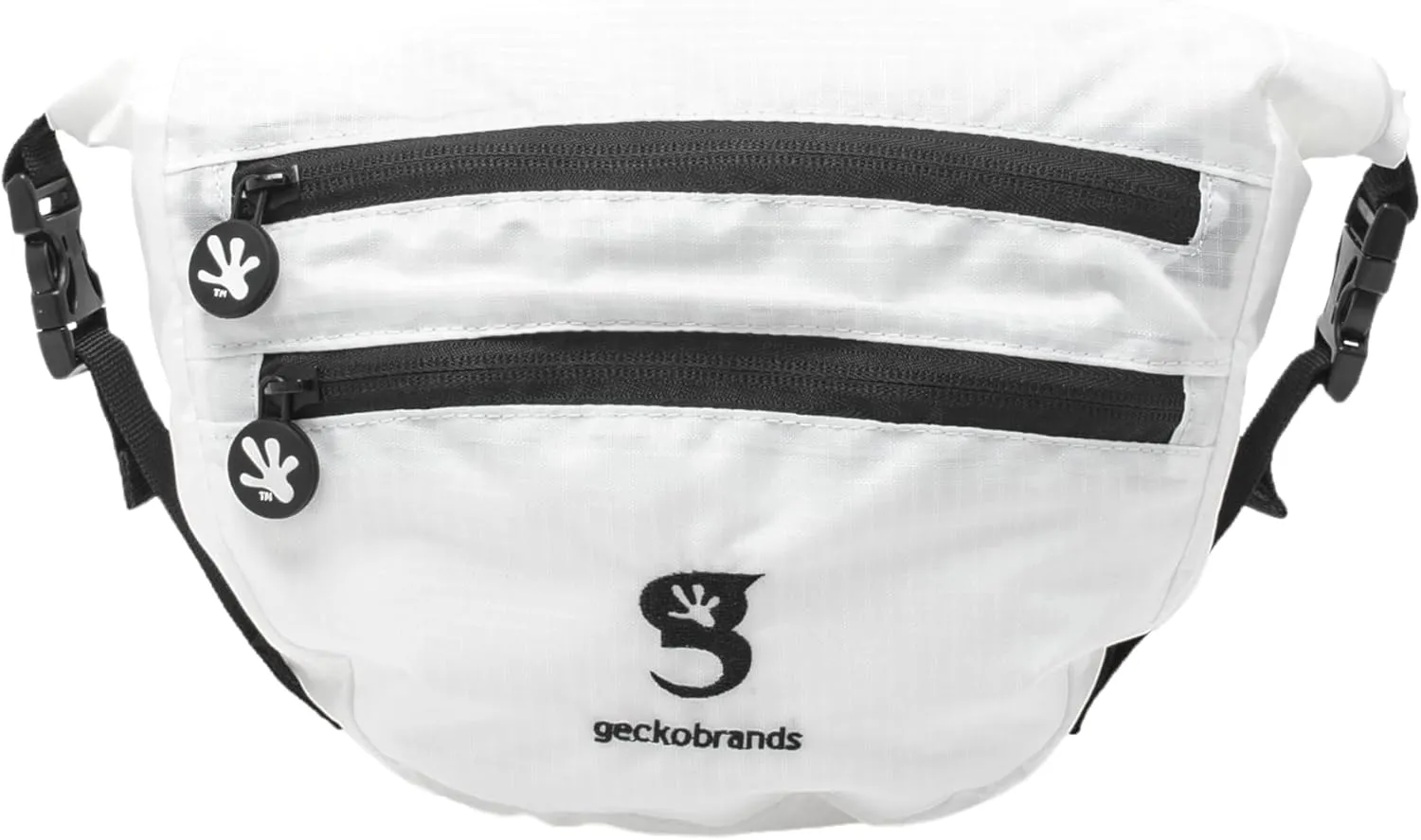 geckobrands Waterproof Lightweight Dry Bag Waist Pouch with Adjustable Strap | for Beach, Swimming, Boating, Fishing, Hiking, and Dual Zipper Pockets for Sports, Workouts, Travel, Running, Casual Use