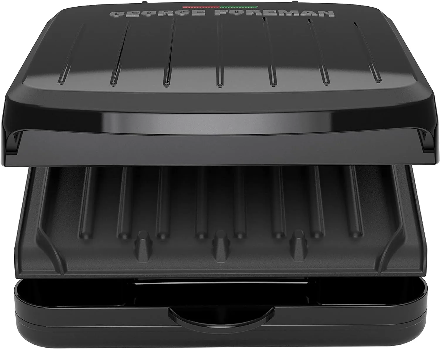 George Foreman 2-Serving Classic Plate Electric Indoor Grill and Panini Press, Black, GRS040B