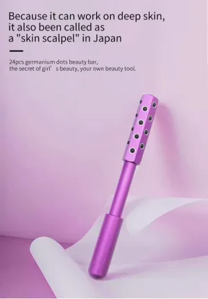 Germanium Facial Roller - 24 Balls V-Line Lifting Tool, 360° Rotating Anti-Aging Massager for Face & Body, Portable Skincare Device