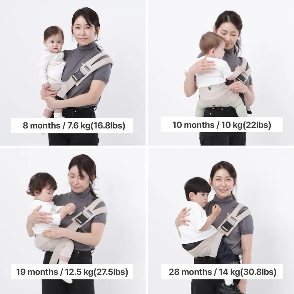 GOOSEKET 365 Toddler Carrier, 100% Cotton, Lightweight, Easy-to-USE, Portable, Suitable from 6-48 Months, Supports UP to 44LBS (Gray Leopard)