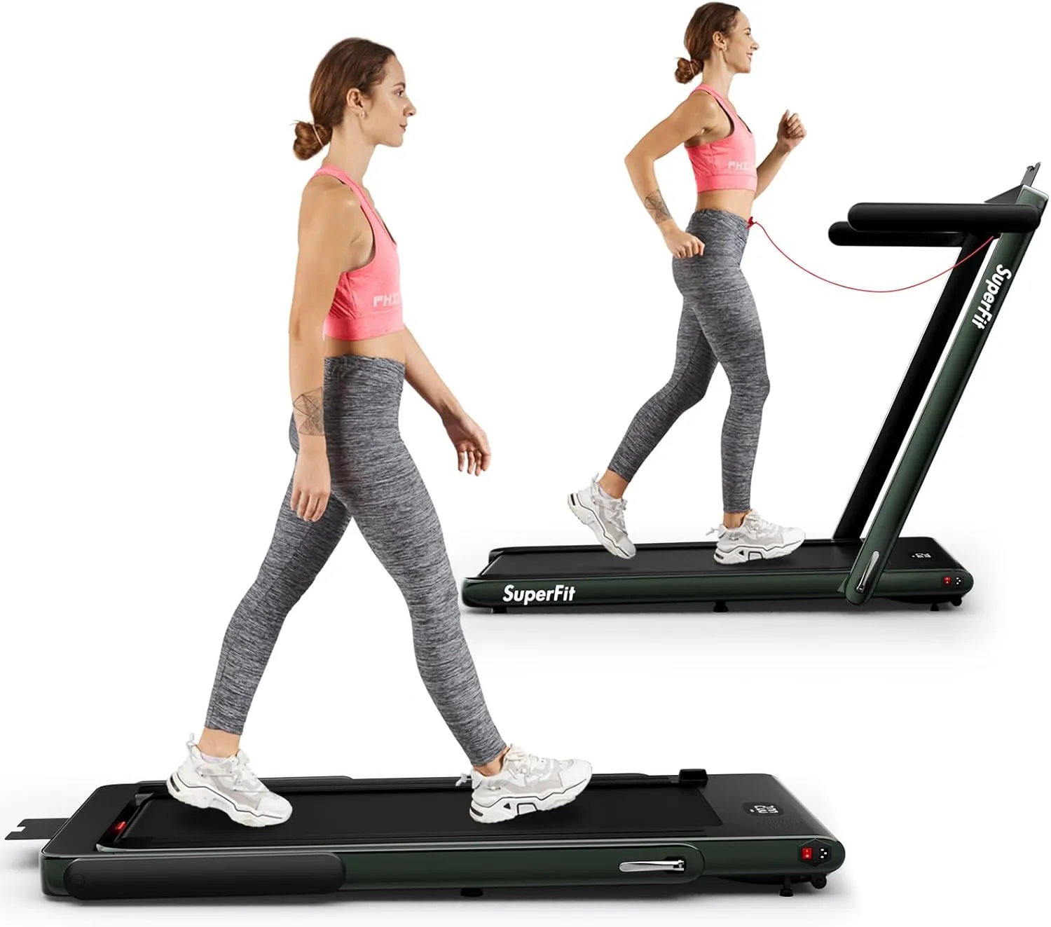 Goplus 1100W Folding Treadmill Electric Motorized Power Fitness Running Machine w/Support