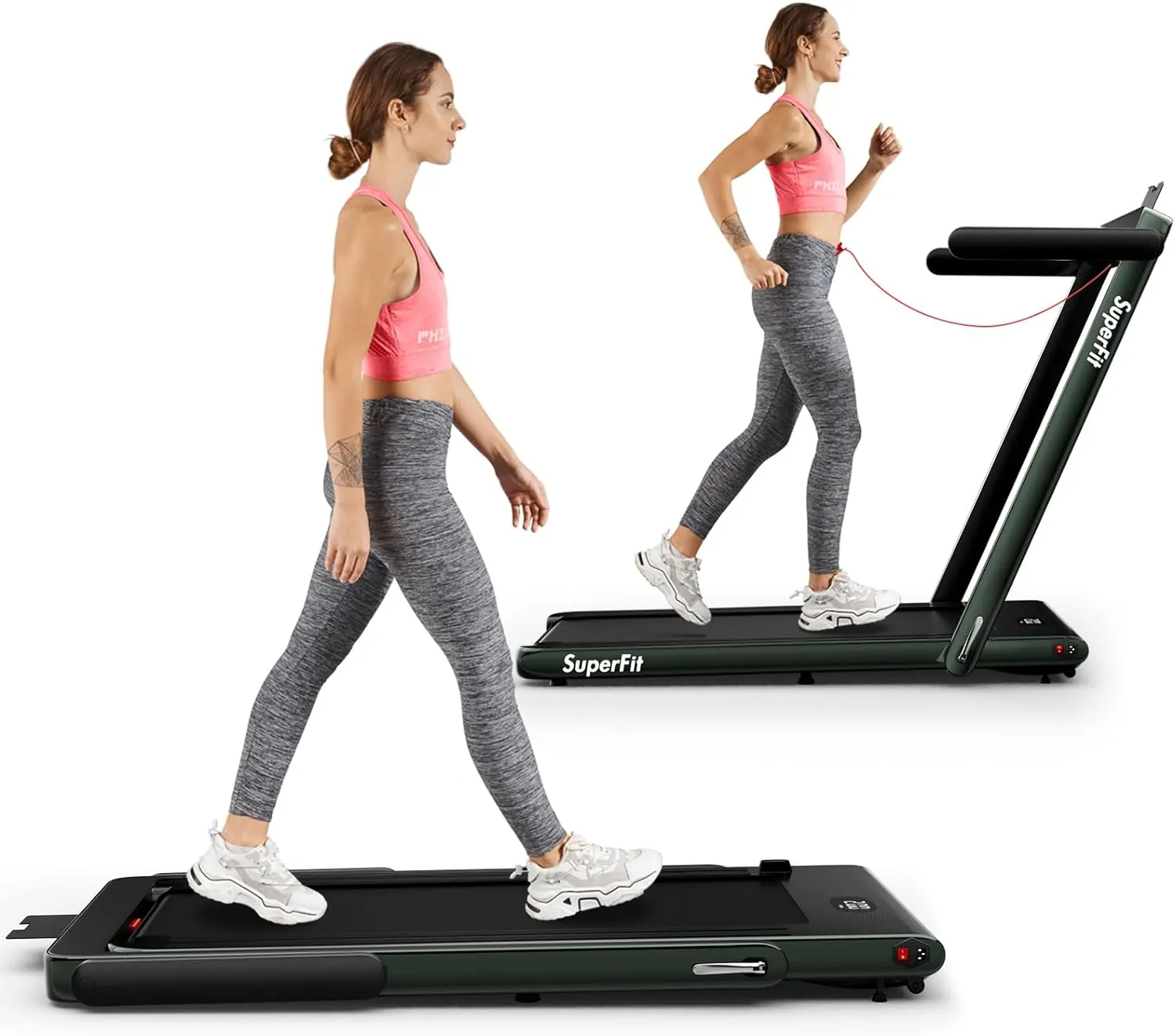 Goplus 1100W Folding Treadmill Electric Motorized Power Fitness Running Machine w/Support