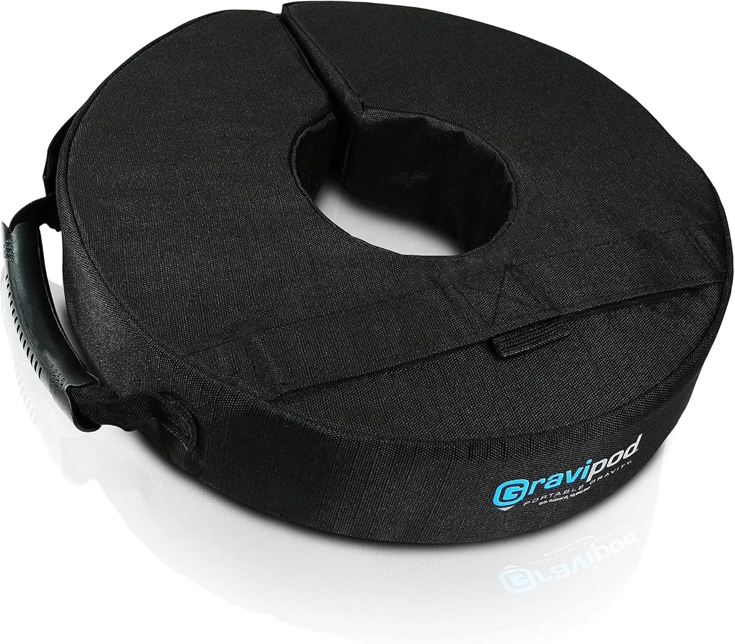 Gravipod Mini Versatile Weight Bag, Easy One-Step Split-Ring Setup - Stabilize Umbrellas, Signs, Tripods and More, Compact Weather-Resistant Design - 510945