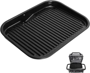 Grill Griddle Plate for Ninja Woodfire Outdoor Grills OG700 Series Accessories, Non-Stick Flat Top Griddle Pan Compatible with Ninja XSKGRDPLT Woodfire OG701,Cast Iron with Enamel Coating