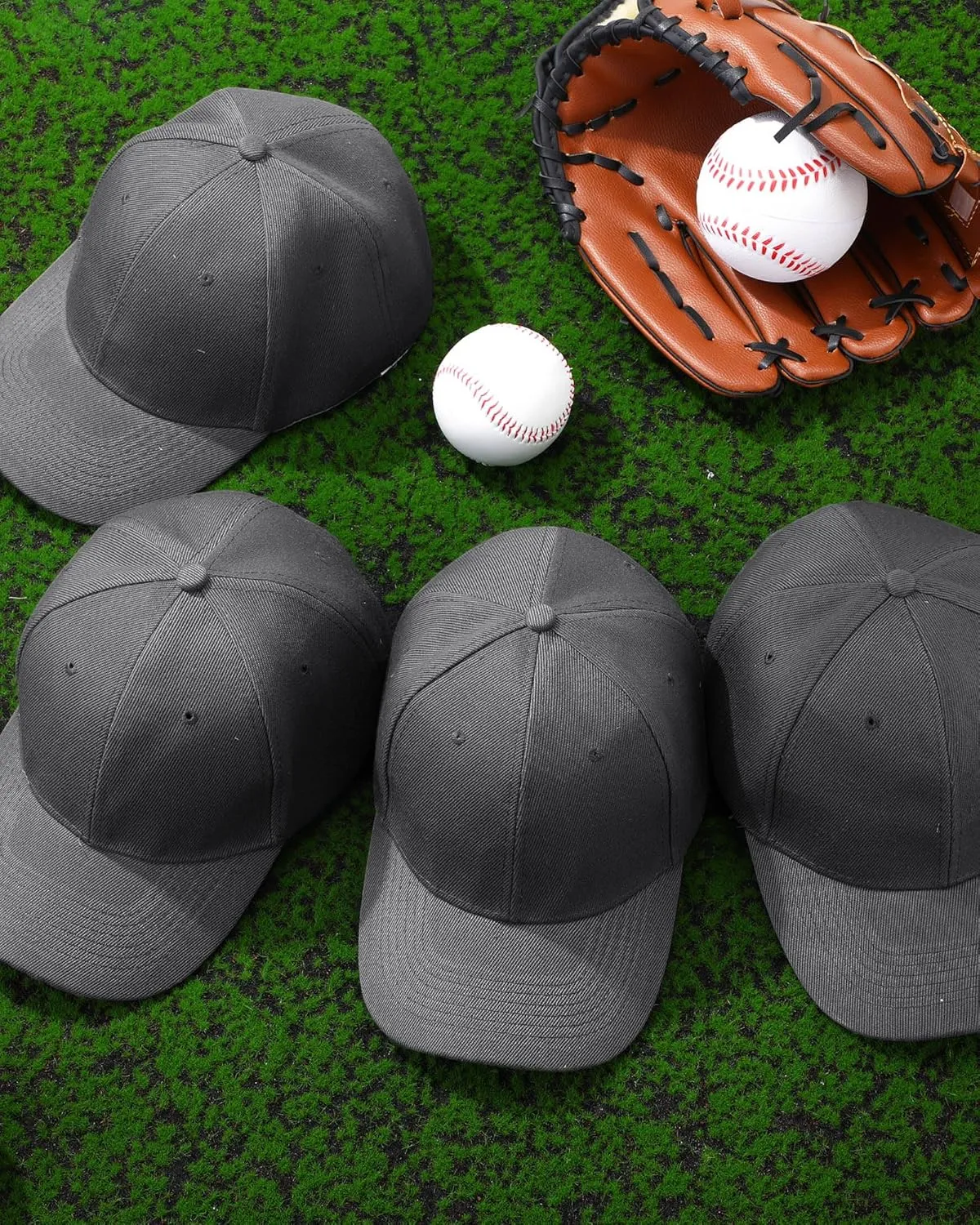 Handepo 24 Pcs Blank Baseball Cap Adjustable Back Strap Plain Blank Camouflage Hat Unisex Baseball Cap for Trucker Men Women
