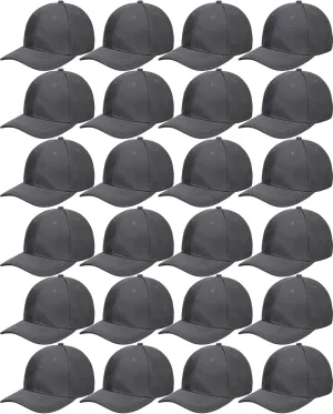 Handepo 24 Pcs Blank Baseball Cap Adjustable Back Strap Plain Blank Camouflage Hat Unisex Baseball Cap for Trucker Men Women