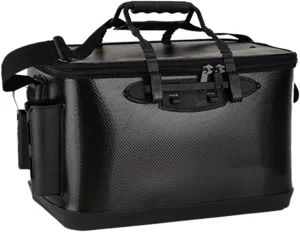 HASMI Bait Bucket Live Fish Bucket, Large Fishing Box, One-Piece Hard Shell Folding Rectangular Multi-Function Minnow Bucket (Size : 280x400x260mm)