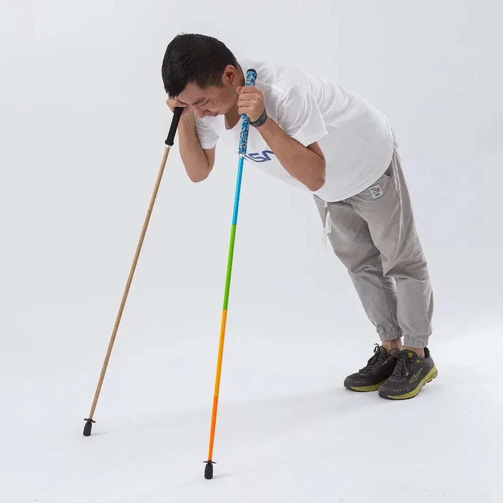 HEALING 115g Ultra Light Weight Trekking Poles Foldable Hiking Sticks Carbon Fiber Hiking Poles Walking Sticks Trekking Stick