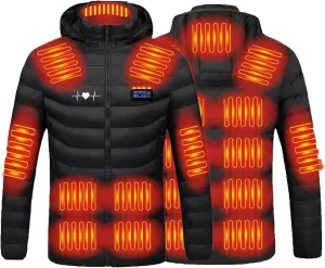 Heated Jackets for Men Waterproof Full Cover Heating Smart Heated Up Quickly within Seconds Usb Charging without Bank